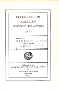 Image of Documents on American Roreign Relations 1957
