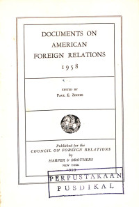 Image of Documents on American Roreign Relations 1958
