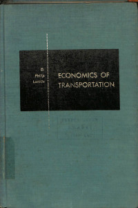 Image of Economics of Transportation