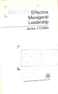 Image of Effective Managerial Leadership