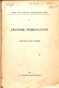 Image of Ekonomi Pembangunan