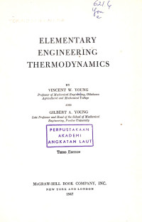 Image of Elementary Engineering Thermodynamics - Third Edition