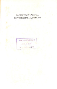 Image of Elementary Partial Differential Equations