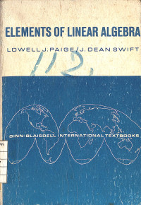 Image of Elements of Linear Algebra
