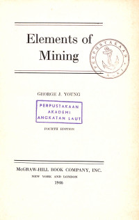 Image of Elements of Mining - Fourth Edition