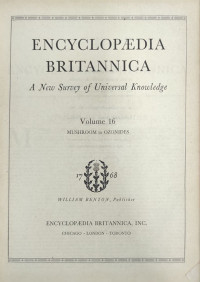 Image of Encyclopaedia Britannica - Volume 16 : Mushroom to Ozonides