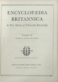 Image of Encyclopaedia Britannica - Volume 22 : Textile to Vascular System