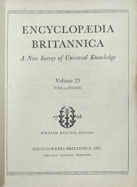Image of Encyclopaedia Britannica - Volume 23 : Vase to Zygote