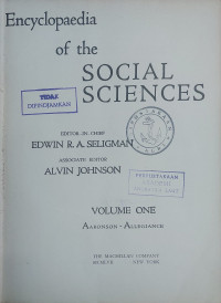 Image of Encyclopedia of The Social Sciences - Volume I-II , AAR-BRI