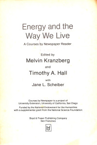 Image of Energy and the Way We Live : A Courses by Newspaper Reader