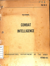 Image of Field Manual : Combat Intelligence