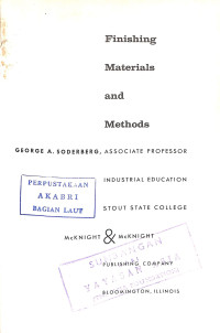 Image of Finishing Materials and Methods - Second Edition