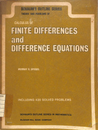 Image of Finite Differences and Difference Equations