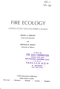 Image of Fire Ecology : United States and Southern Canada