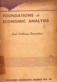 Image of Foundations of Economic Analysis