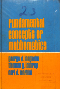 Image of Fundamentals Concepts of Mathematics