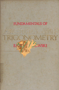 Image of Fundamentals of Algebra and Trigonometry