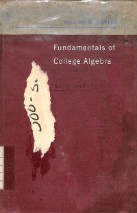 Image of Fundamentals of College Algebra