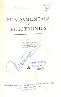 Image of Fundamentals of Electronics