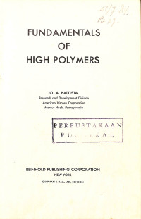 Image of Fundamentals of High Polymers