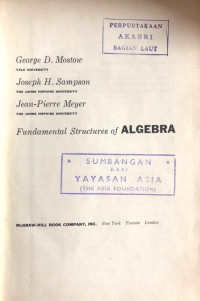 Image of Fundamental Structures of Algebra