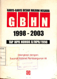 Image of Garis-Garis Besar Haluan Negara GBHN 1998-2003