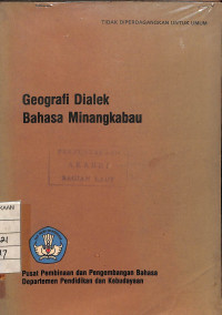 Image of Geografi Dialek Bahasa Minangkabau