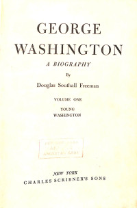 Image of George Washington :  Volume One, Young Washington