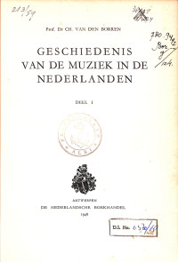 Image of Geschiedenis van de muziek in de nederlanden