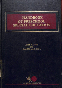Image of Handbook of Preschool Special Education