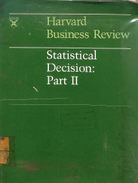 Image of Harvard Business Review : Statistical Decision Part II