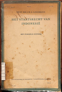 Image of Het Staatsrecht Van Indonesie