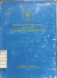 Image of Himpunan Ceramah Tentang Penerbitan Pemerintah