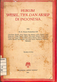 Image of Hukum Wesel, Tjek dan Aksep di Indonesia