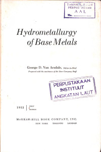 Image of Hydrometallurgy of Base Metals