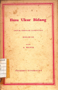 Image of Ilmu Ukur Bidang Djilid 3