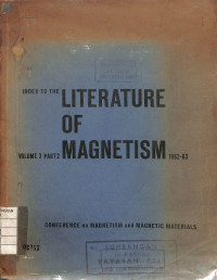 Image of Index to the Literature of Magnetism
