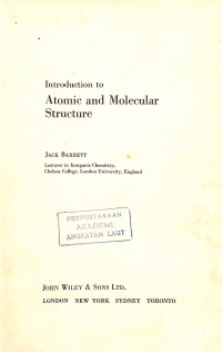 Image of Introduction to Atomic and Molecular Structure