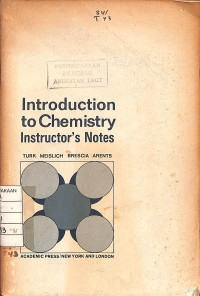 Image of Introduction to Chemistry Instuctor's Notes