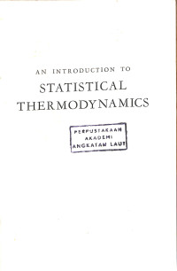 Image of An Introduction to Statistical Thermodynamics
