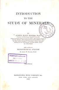Image of Introduction to the Study of Minerals