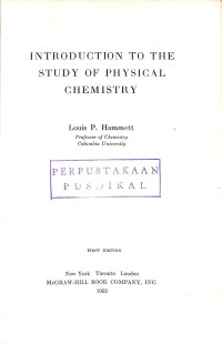 Image of Introduction To The Study Of Physical Chemistry