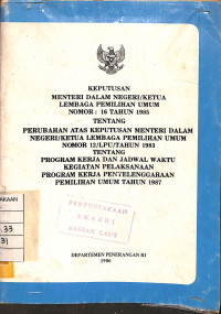 Image of Keputusan Menteri Dalam Negeri/Ketua Lembaga Pemilihan Umum