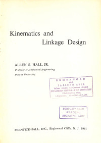 Image of Kinematics and Linkage Design