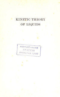 Image of Kinetic Theory of Liquids