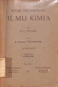 Image of Kitab Peladjaran Ilmu Kimia - Djilid II A