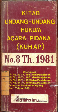 Image of Kitab Undang-Undang Hukum Acara Pidana ( KUH AP)