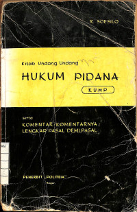 Image of Kitab Undang Undang Hukum Pidana (KUHP)