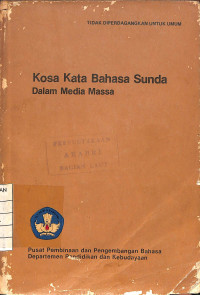 Image of Kosa Kata Bahasa Sunda Dalam Media Massa