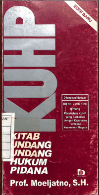 Image of KUHP Kitab Undang Undang Hukum Pidana - Edisi Baru
